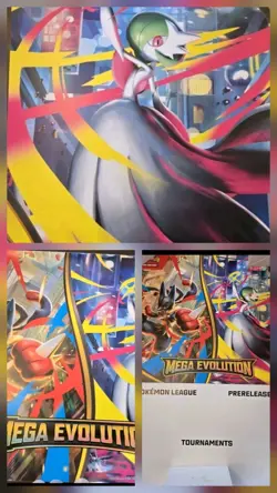 Set Of 3-Pokemon Mega Evolution Marketing Posters & Window Cling/Pre-release - Image 1