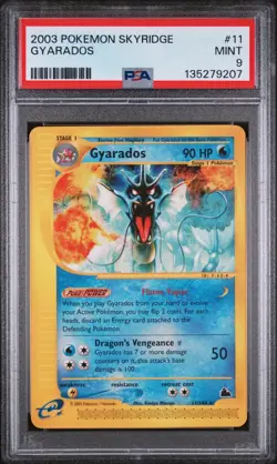 Pokemon 2003 Skyridge Gyarados #11 PSA 9 NEW CERT - Image 1