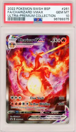 2022 POKEMON SWSH ULTRA-PREMIUM COLLECTION FULL ART/CHARIZARD VMAX PSA 10 - Image 1