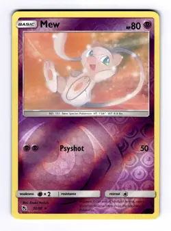 Mew Hidden Fates #32 (2019) Rare Reverse Holo NM Pokemon - Image 1