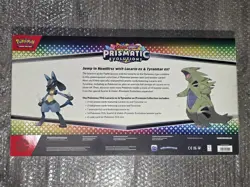 Pokemon TCG Prismatic Evolutions Lucario Ex + Tyranitar Ex Premium Collection - Image 3