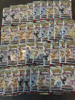 Pokemon Prismatic Evolutions Booster Pack Lot x36 Factory Sealed Loose Packs - Image 1