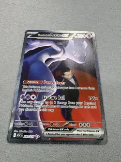 Team Rocket’s Mewtwo ex 281/217 SIR Secret Ascended Heroes Pokemon IN HAND MINT - Image 3