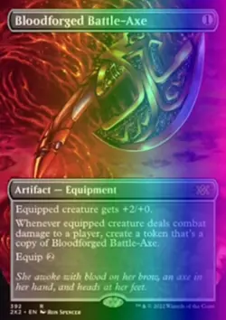 MTG Bloodforged Battle-Axe (392/686) Double Masters 2022 LP FOIL - Image 1