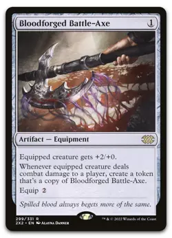 Bloodforged Battle-Axe #299 (NM) Double Masters 2022 2X2 Magic MTG - Image 1