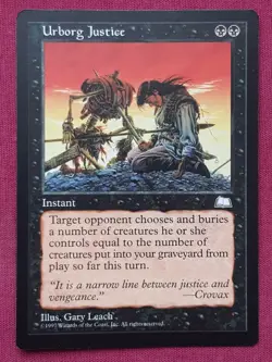 Magic The Gathering WEATHERLIGHT URBORG JUSTICE black card MTG - Image 1