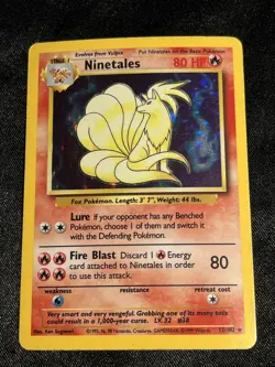 Ninetales 012/102 Base Set Holo MP/HP Pokemon TCG - Image 1