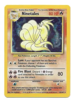 Ninetales 012/102 Base Set Holo Pokemon TCG Vintage WoTC - Image 1