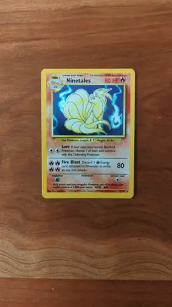 Ninetales 012/102 Base Set Holo Rare Pokemon TCG Vintage Lightly Played #12 - Image 1