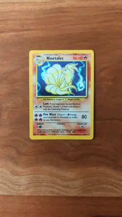Ninetales 012/102 Base Set Holo Rare Pokemon TCG Vintage Lightly Played #12 - Image 2