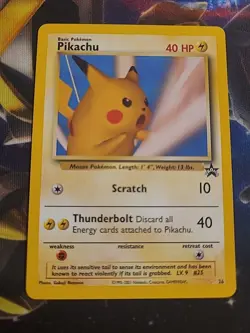 Pokemon Card - Pikachu (SNAP) #26 WoTC Black Star Promo - Image 1