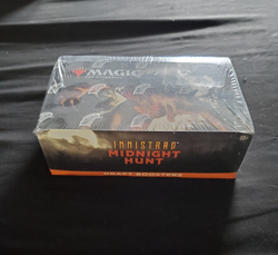 MTG Midnight Hunt Draft Booster Box Factory Sealed English - Image 1