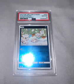 2017 POKEMON JPN SUN & MOON GX BATTLE BOOST #022 ALOLAN VULPIX PSA 10 - Image 1