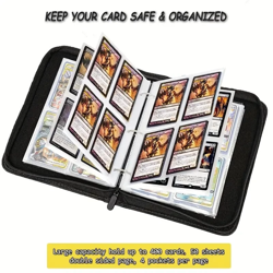 4-Pocket Binder for Pokemon Cards with 50 Removable Sheets Holds Up To 400 Cards - Image 5