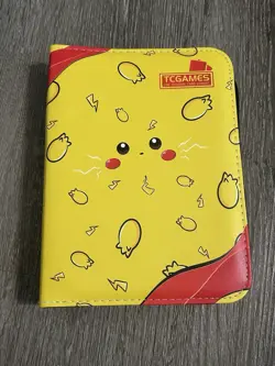 TCG Games Pikachu Full Size Zip Up Pokemon Card Binder Holds 400 Cards NEW! - Image 1