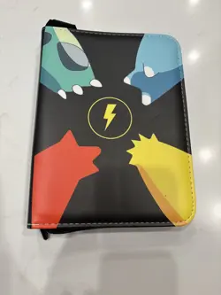 Pokemon TCG Black Pikachu 50 pages Holds 400 Card Zip Trading Binder GAMES New - Image 1