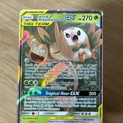 Pokemon TCG Rowlet & Alolan Exeggutor GX 1/236 Ultra Rare Holo Card (English) - Image 3