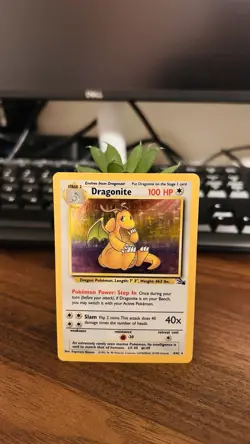 Pokemon TCG 1999 Fossil Dragonite Holo Rare Card Unlimited #4/62 Excellent Shape - Image 5