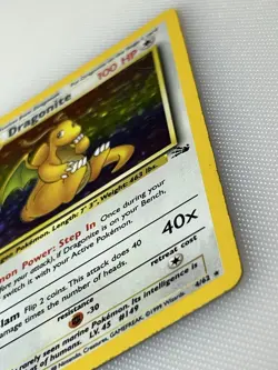 Pokemon TCG Dragonite 4/62 Fossil Unlimited Rare Holo Pokemon Card WOTC - Image 3