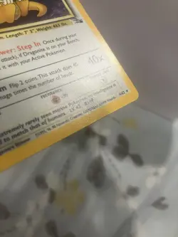 Dragonite Fossil Holo Rare Card 4/62 Unlimited pokemon tcg - Image 4