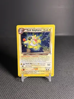 Pokemon TCG Dark Ampharos 1/105 Neo Destiny Holo MP - Image 1