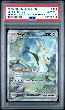 2025 POKEMON BLK EN-BLACK BOLT SPECIAL ILLUSTRATION RARE SERPERIOR EX PSA 10 - Image 1