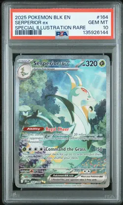 2025 POKEMON BLK EN-BLACK BOLT SPECIAL ILLUSTRATION RARE SERPERIOR EX PSA 10 - Image 1