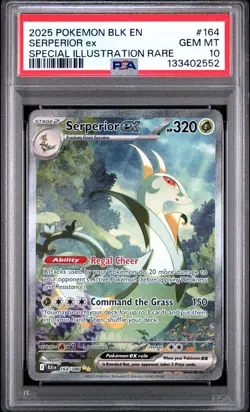 2025 Pokemon Black Bolt En Serperior Ex Special Illustration Rare #164 PSA 10 - Image 1