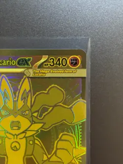 Mega Lucario ex 188/132 Hyper Rare Holo Gold Pokemon Card Mega Evolution ME01 - Image 4
