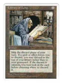 Library of Leng 4TH LP Artifact Uncommon MAGIC THE GATHERING CARD - Image 1