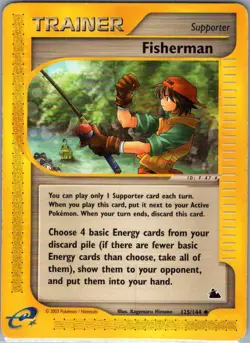Fisherman 125/144 Non Holo Skyridge - Pokemon Card - LP - Image 1