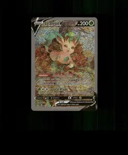 FAN-ART READ DESCRIPTION BELOW SPARKLING HOLO LEAFEON Pokemon Card p2 - Image 1