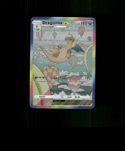 FAN-ART READ DESCRIPTION BELOW HOLO Dragonite Card Dragonite Pokemon Card p1 - Image 1