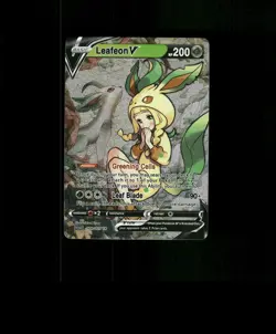FAN-ART READ DESCRIPTION BELOW HOLO Leafeon Card Leafeon Pokemon Card p1 - Image 1