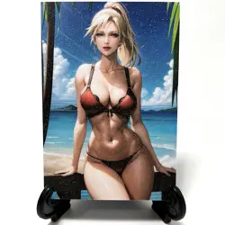 Final Fantasy Claudia Strife Sexy Bikini Anime Waifu Girl Lewd Goddess Art Card - Image 1