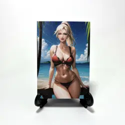 Final Fantasy Claudia Strife Sexy Bikini Anime Waifu Girl Lewd Goddess Art Card - Image 2
