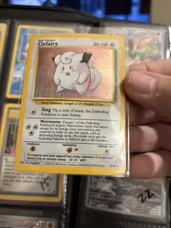 Pokemon Clefairy 005/102 Base Set Holo LP T24 - Image 1