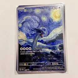 Pokemon Lugia Starry Night Van Gogh Beautiful Moon FAN ART - Image 1
