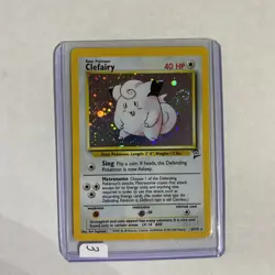Pokemon TCG Base Set 2 Clefairy 6/130 Vintage Holo Unlimited Rare Swirl/NM - Image 1