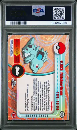 2000 TOPPS CHROME POKEMON T.V. TEKNO #30 NIDORINA PSA 7 - Image 2