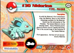 2000 Topps Chrome Pokemon #30 Nidorina - Image 2