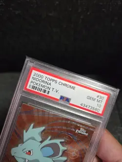 PSA 10 2000 Pokemon Game Topps Chrome Nidorina TV Rare GEM MINT Base Set #30 - Image 3