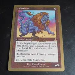 Mtg Masticore LP/NM Urza's Destiny World Championships Gold Border Reserved List - Image 1
