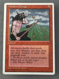 Winds of Change 4th Edition MTG-Lightly Played Excellent-Vintage Magic - Image 1