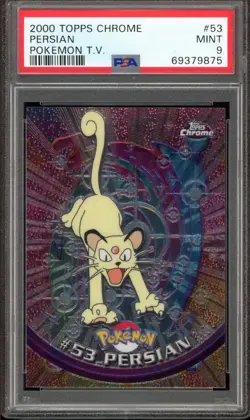 Pokemon PSA 9 Mint Topps Chrome Series 1 Persian #53 - Image 1