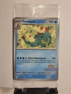 Pokemon TCG Illustration Contest 2024 Sealed Pack Feraligatr Pikachu Toxtricity - Image 1