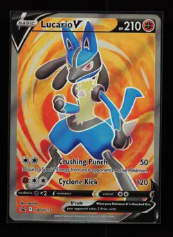 Lucario V SWSH213 Holo SWSH: Sword & Shield Promo Cards Pokemon Card - Image 1