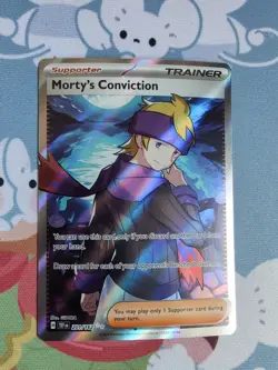 Pokemon Morty's Conviction 201/162 Full Art Temporal Forces Pokemon TCG NM - Image 1