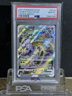 2023 POKEMON SWSH CROWN ZENITH FA/MEWTWO VSTAR PSA 10 GEM MINT GG44 - Image 1