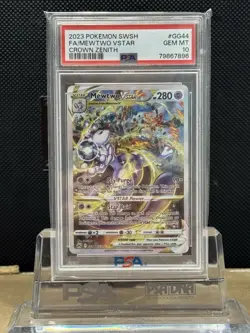 2023 POKEMON SWSH CROWN ZENITH FA/MEWTWO VSTAR PSA 10 GEM MINT GG44 - Image 2
